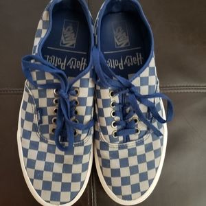 Van's checkered Ravenclaw canvas shoes